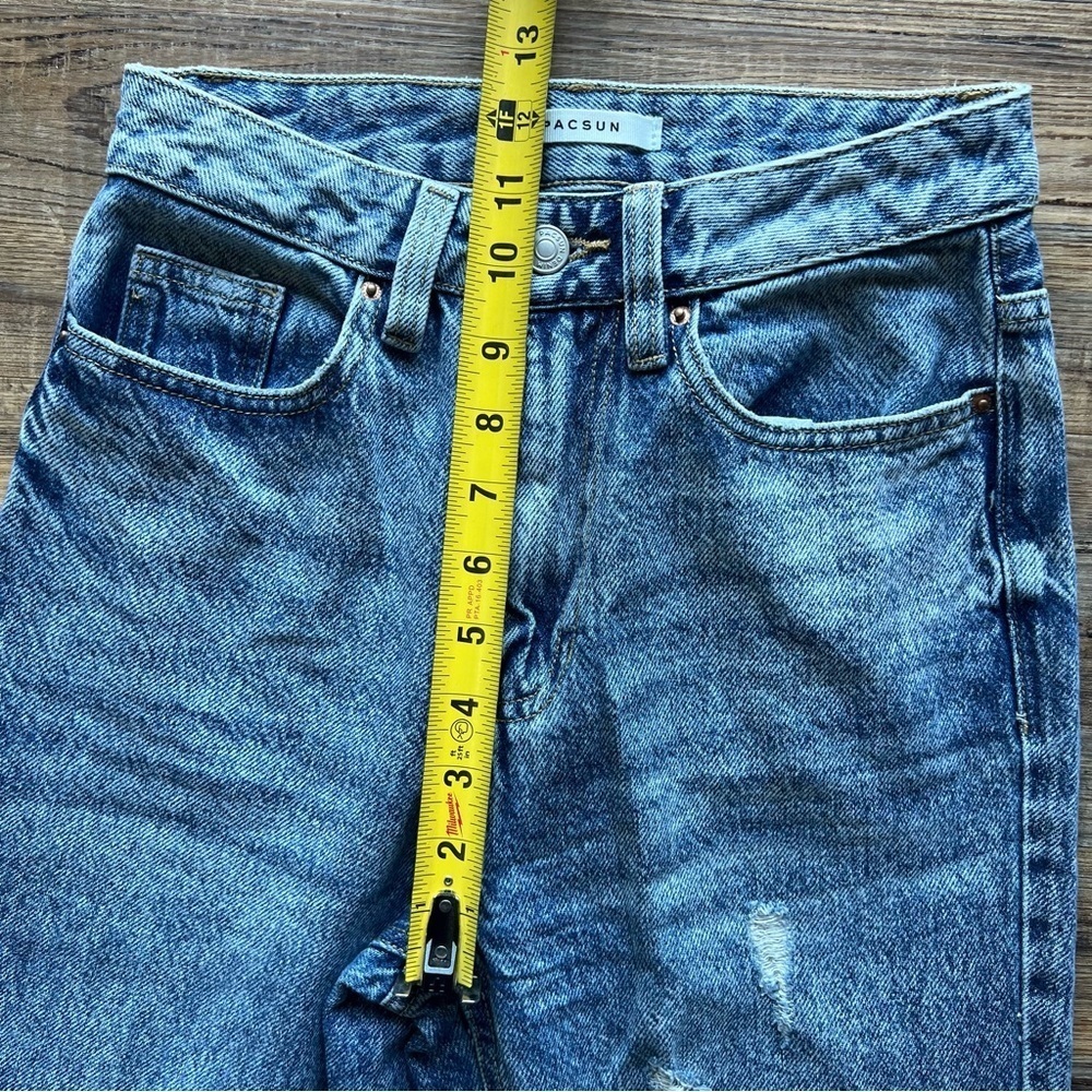 Pacsun Womens 90’s Boyfriend Denim Ripped Distressed Jeans Sz 24 Light Wash Blue - Picture 4 of 12